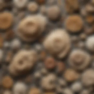 A collection of high-quality fossils displayed elegantly