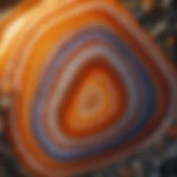 Close-up of a colorful Oregon beach agate