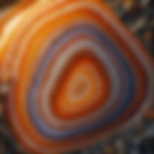 Close-up of a colorful Oregon beach agate