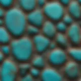 Close-up view of Otteson turquoise displaying its unique color and matrix patterns