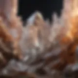 Geological formation of quartz crystals showcasing natural beauty and complexity