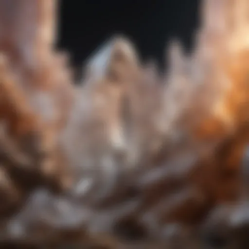 Geological formation of quartz crystals showcasing natural beauty and complexity