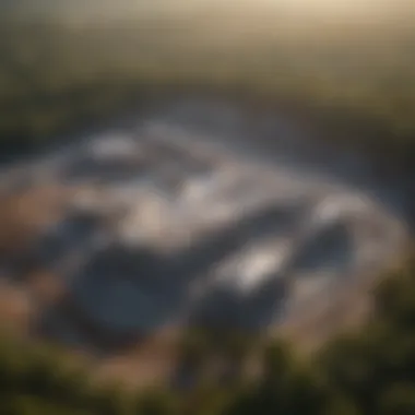 Aerial View of Arkansas Quartz Mines Arkansas quartz mines aerial view