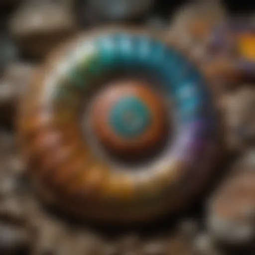 Rare Ammonite Fossil with Iridescent Patterns