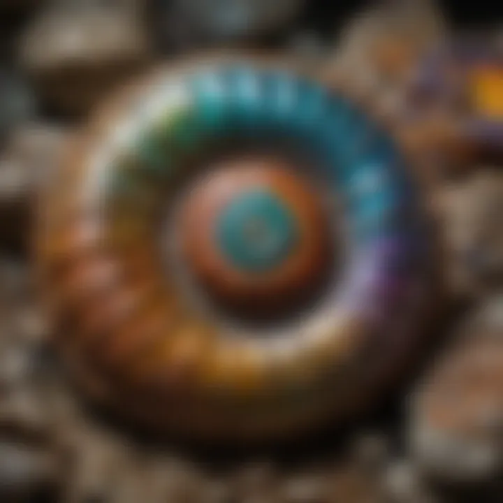 Rare Ammonite Fossil with Iridescent Patterns