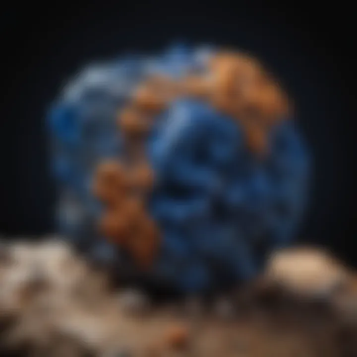 Rare Azurite Mineral Specimen with Deep Blue Hues
