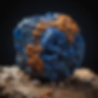 Deep Blue Hues in Rare Azurite Mineral Specimen Rare Azurite Mineral Specimen with Deep Blue Hues