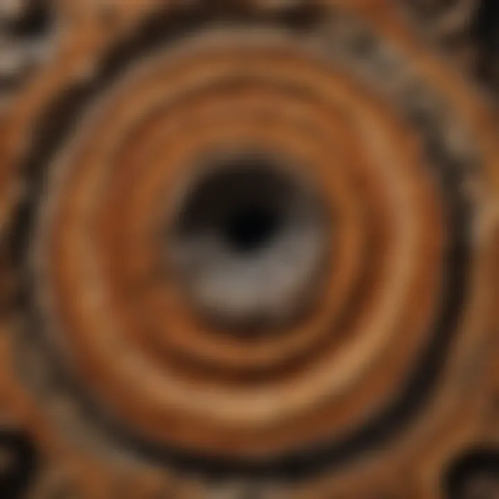 Unique Petrified Wood Piece showcasing Tree Rings and Natural Patterns