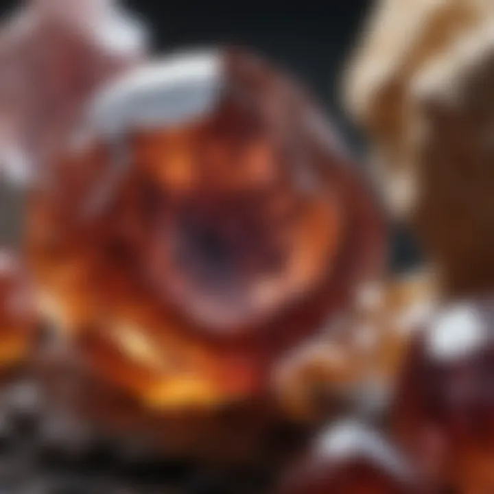 Close-Up of Unique Rare Gemstone Texture