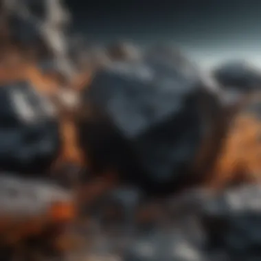 Natural setting where raw obsidian is found, highlighting its geological context