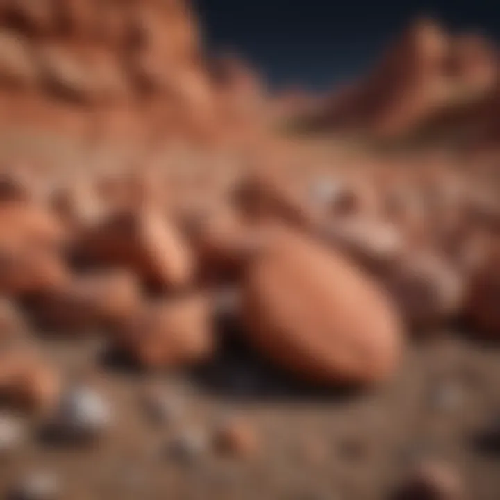 Collection of various red rocks displayed attractively