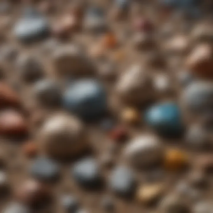 Various rocks and minerals prepared for tumbling