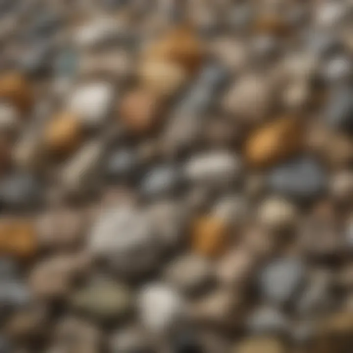 Different types of rock tumbling grit displayed for comparison