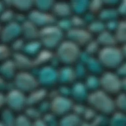 Rough turquoise specimen showcasing unique matrix patterns