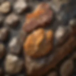 Close-up view of shiny flaky rock showcasing its unique texture and luster