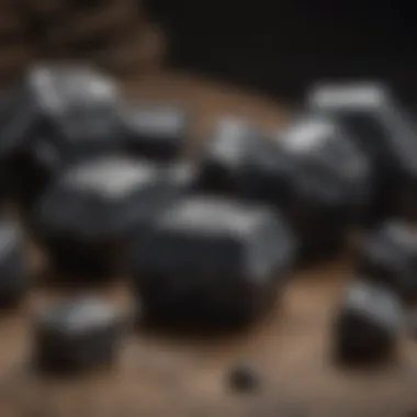 Natural vs. Polished Shungite A comparison of natural shungite and polished shungite in decorative settings
