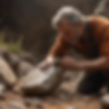 Small rock polisher in action