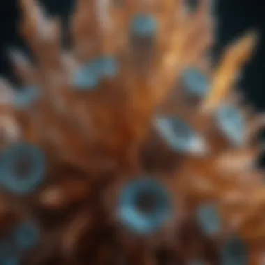 Brown crystal cluster showcasing intricate natural patterns