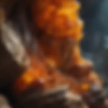 Geological layers revealing the natural formation of amber in a stunning cave