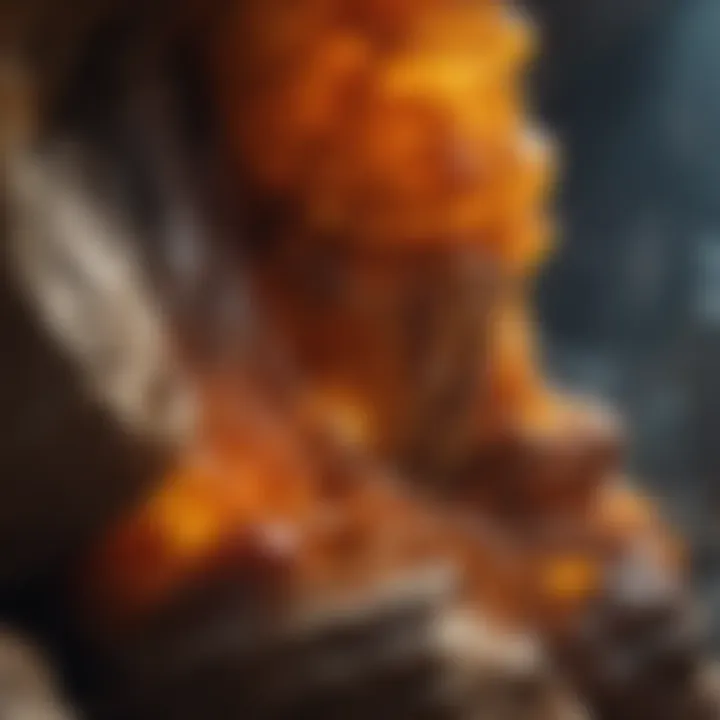 Geological layers revealing the natural formation of amber in a stunning cave
