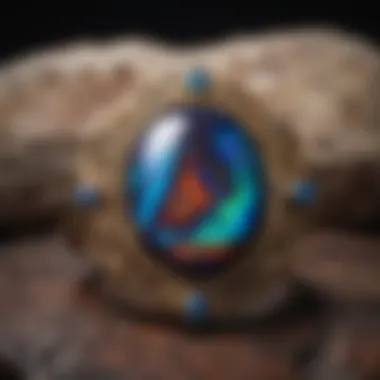 An artisan skillfully crafting boulder opal into exquisite jewelry