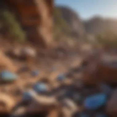 A scenic view of an Australian opal mining landscape