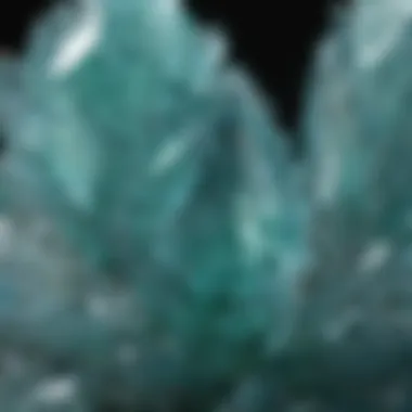 Holistic Applications of Light Blue Green Crystal Light blue green crystal used in holistic practices and meditation