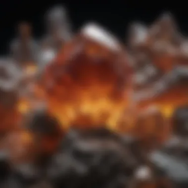 Impact of Iron on Crystal Formation Close-up of iron's impact on crystal formation.