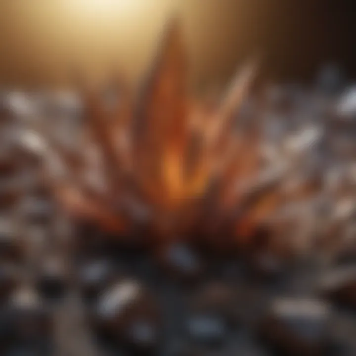 Scientific illustration demonstrating iron crystallization techniques.
