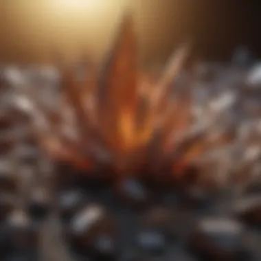Techniques of Iron Crystallization Scientific illustration demonstrating iron crystallization techniques.