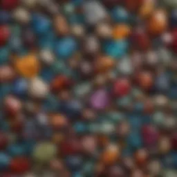 A stunning array of colorful gemstones collected from local sites