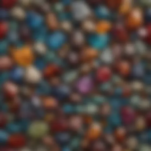 A stunning array of colorful gemstones collected from local sites