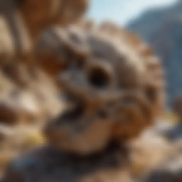 Fossils displayed against a natural backdrop, highlighting the beauty of geological finds