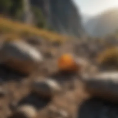 A picturesque landscape showcasing an ideal rockhounding location