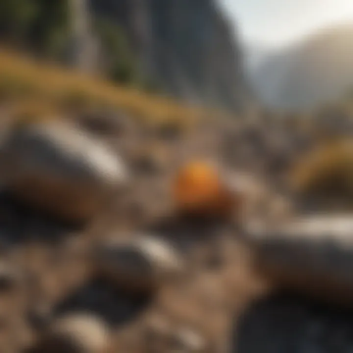 A picturesque landscape showcasing an ideal rockhounding location