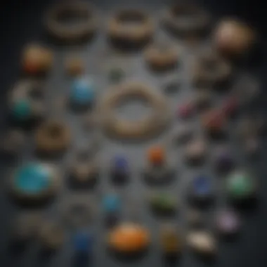 Curated Korite Collection Display of various Korite jewelry items in a curated collection