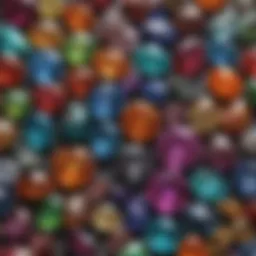 A stunning array of colorful gemstones showcasing their natural hues.