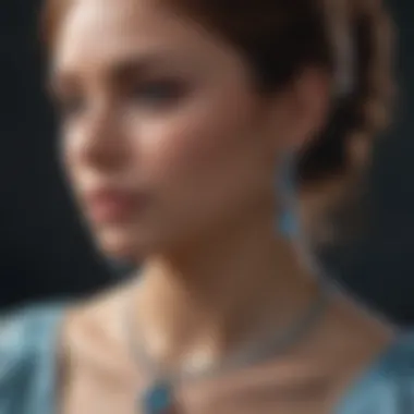 Blue Topaz Jewelry An elegant jewelry piece featuring a blue topaz set in a sophisticated design