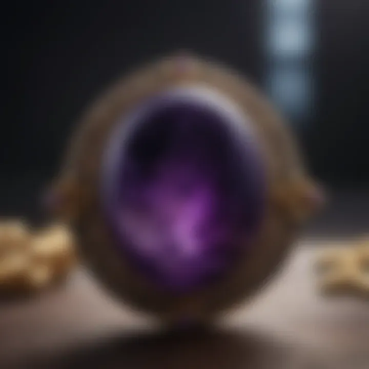 Elegant jewelry pieces crafted from sugilite, demonstrating its use in fine art