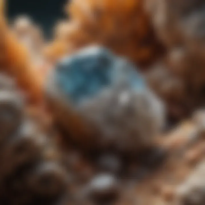 A close-up of a rare mineral specimen, showcasing intricate details and unique crystal formations.