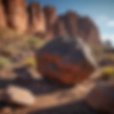 A stunning view of volcanic rock formations in New Mexico showcasing unique textures and colors.