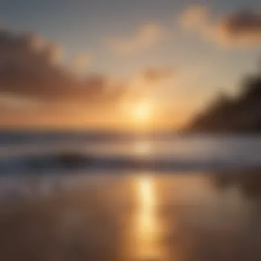 Serene Sunset at an Eastern Beach Stunning sunset over a tranquil Eastern Seaboard beach