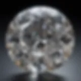 Close-up of a natural diamond showcasing its brilliant cut and clarity against a dark background.