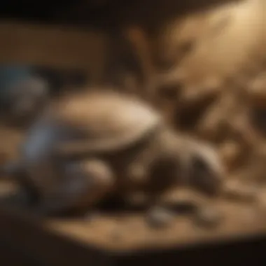 A vibrant educational display about fossil history and geology