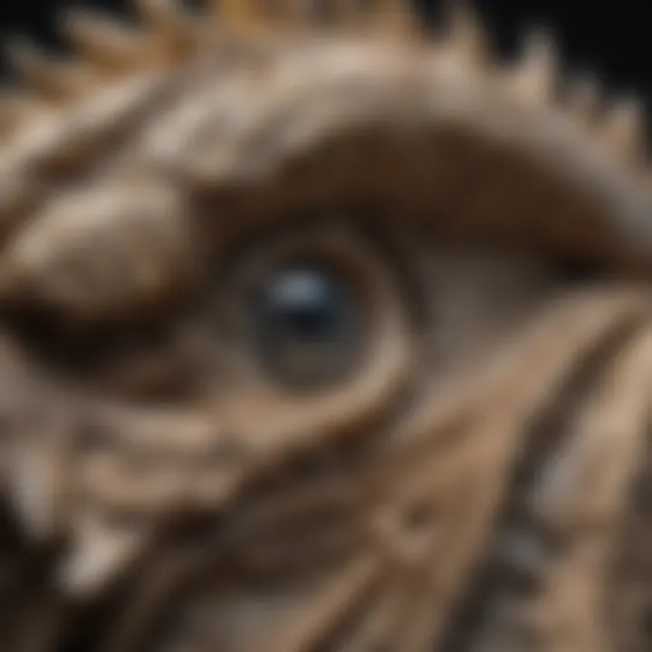 A close-up of a prehistoric fossil highlighting intricate details