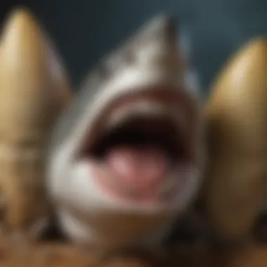 Illustration of various shark species showcasing their teeth