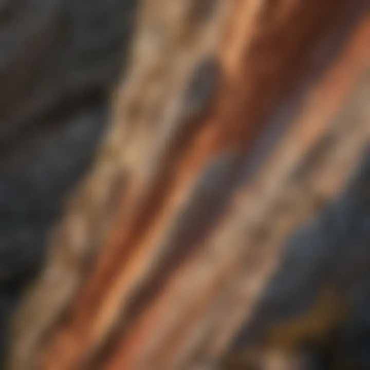 An illustration of geological layers showcasing the formation of gems in California.