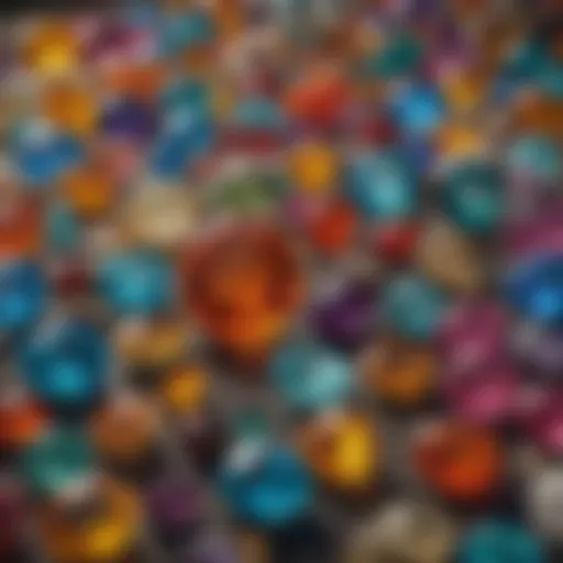 A dazzling array of colorful gemstones showcasing their natural brilliance