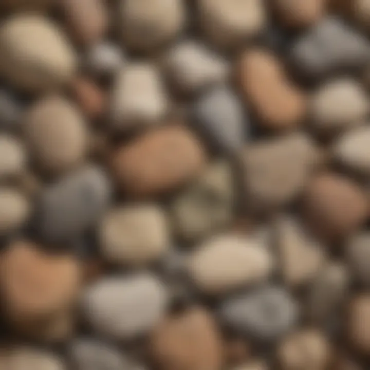 A close-up view of different rock types showcasing their textures and colors.