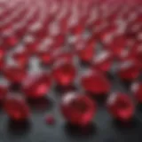 A vibrant collection of uncut rubies showcasing their natural beauty and diversity.